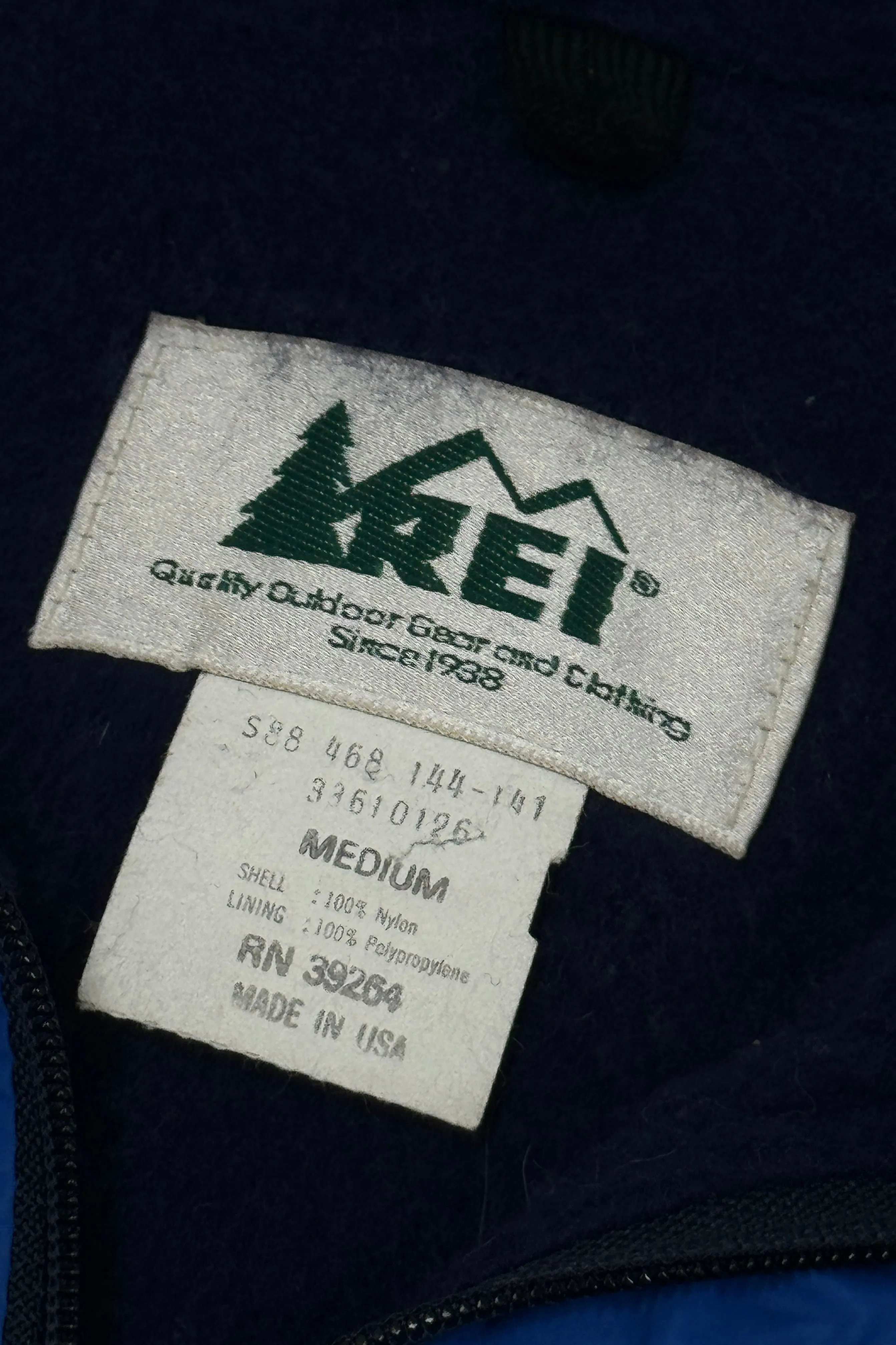 1990’S REI MADE IN USA CROPPED SHERPA LINED ZIP JACKET MEDIUM