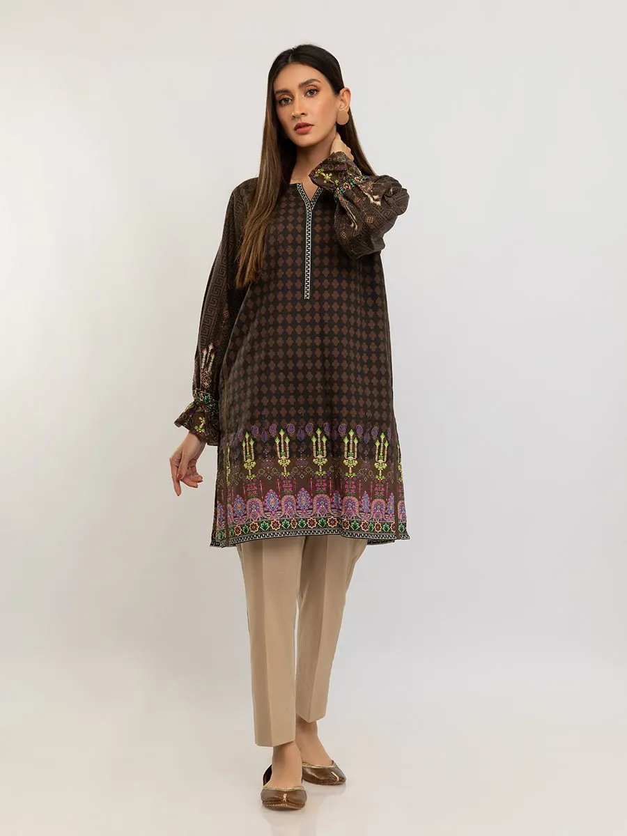 1pc Stitched Basic Printed Khaddar