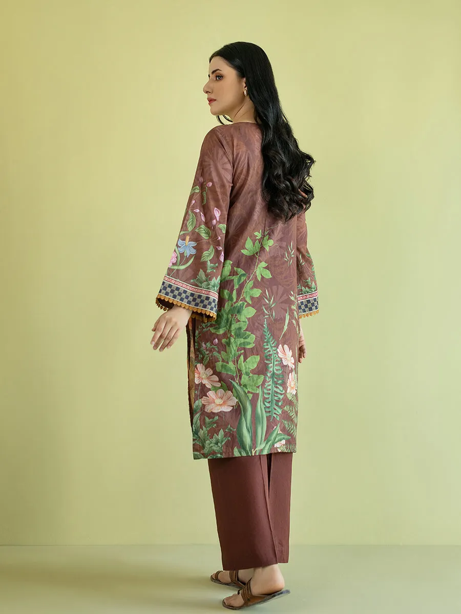 1pc - Stitched Basic Printed Lawn Shirt