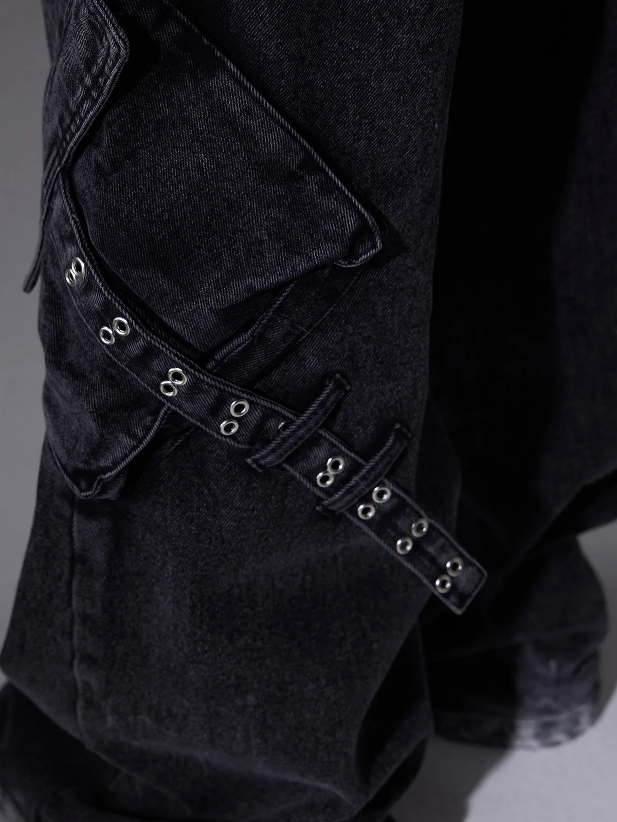 【24s June.】Patchwork Multi-pocket Cargo Jeans