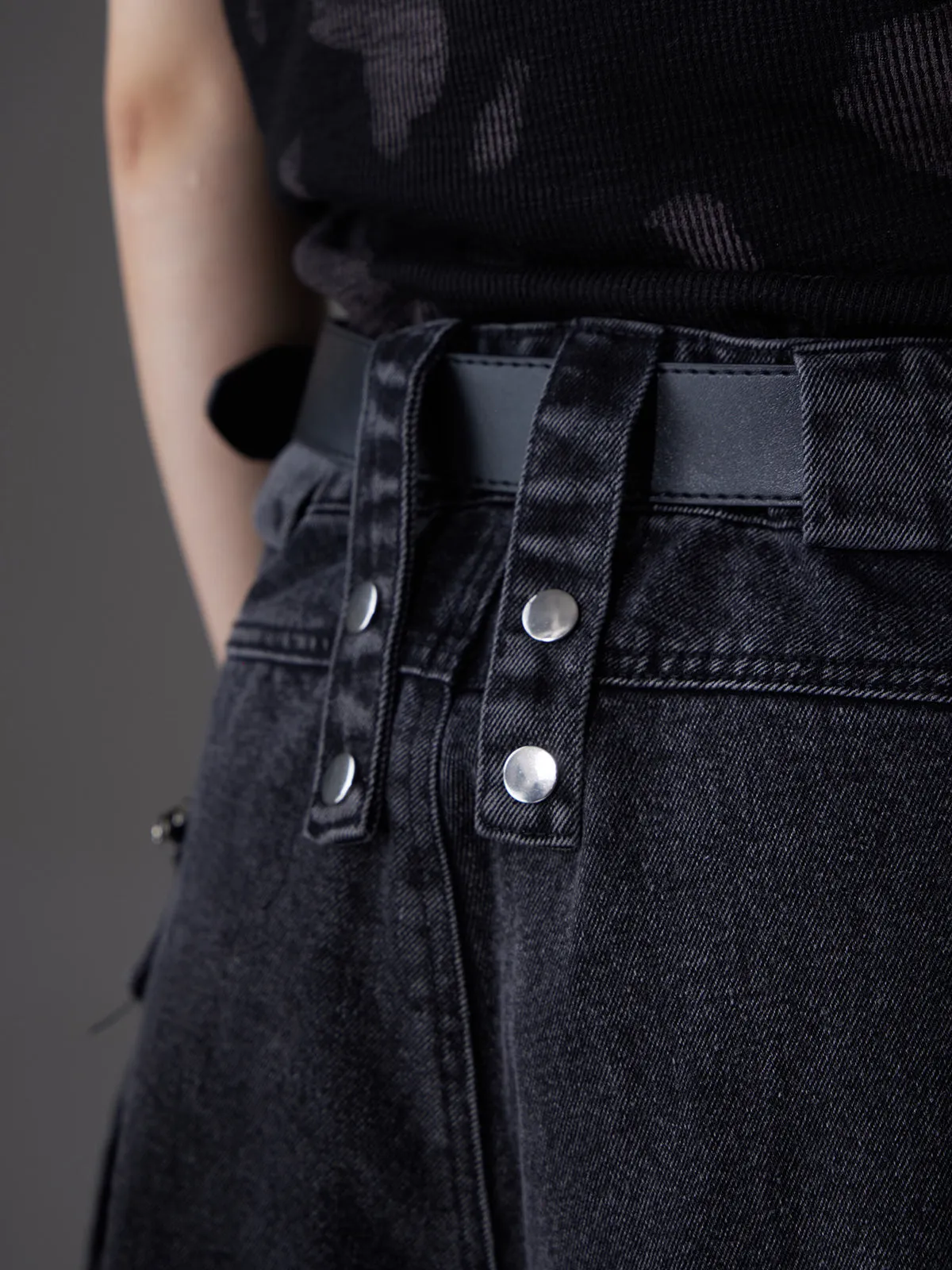 【24s June.】Patchwork Multi-pocket Cargo Jeans