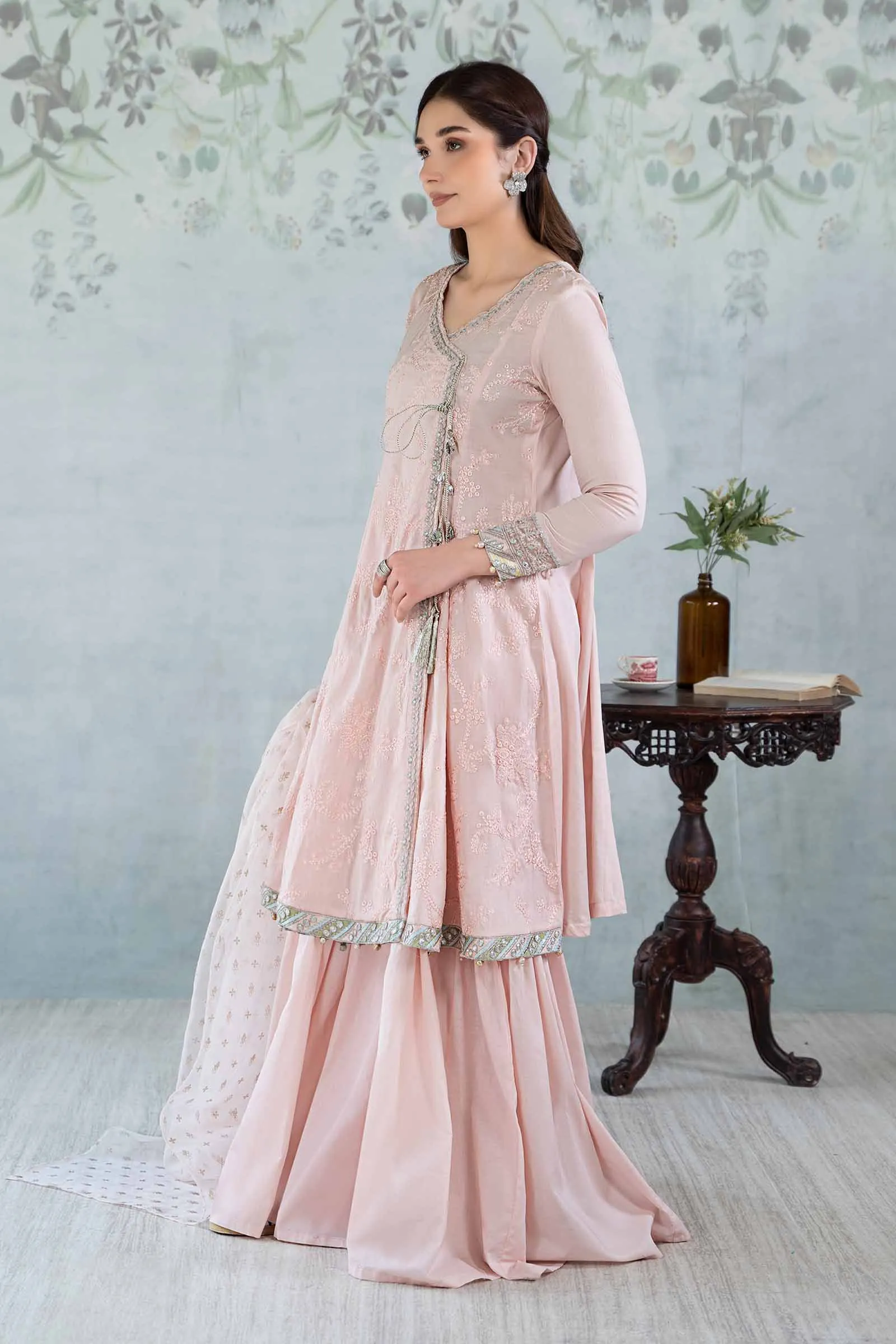 3 Piece Embroidered Net Suit | DW-EA24-49