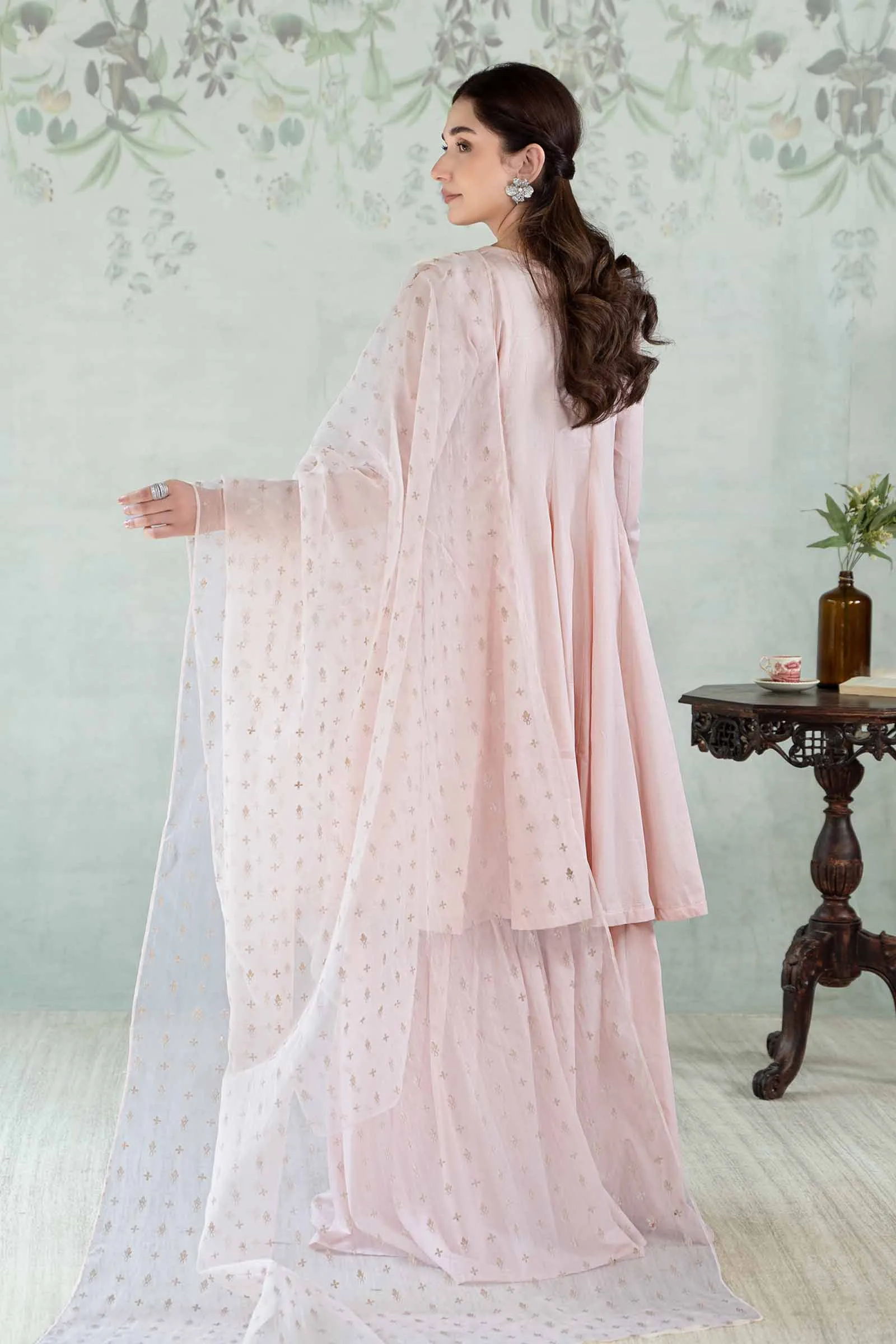 3 Piece Embroidered Net Suit | DW-EA24-49