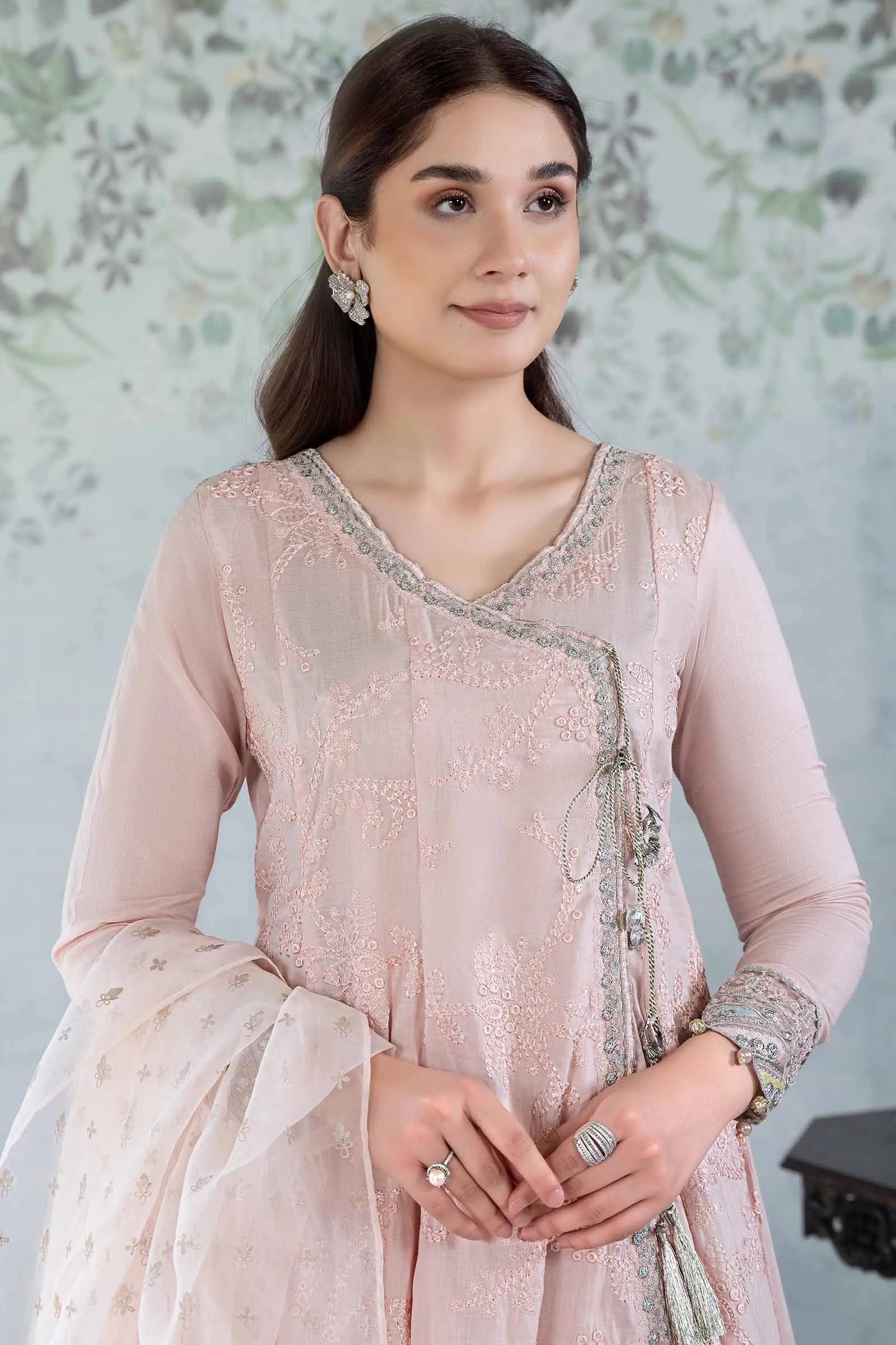 3 Piece Embroidered Net Suit | DW-EA24-49