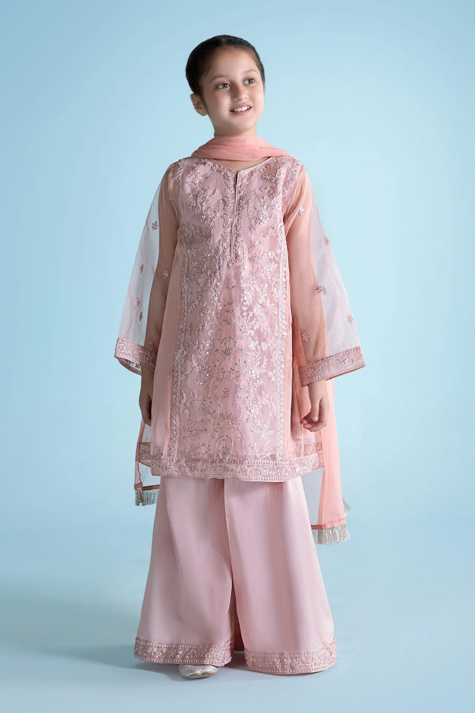 3 Piece Embroidered Organza Suit | MKS-EA24-25