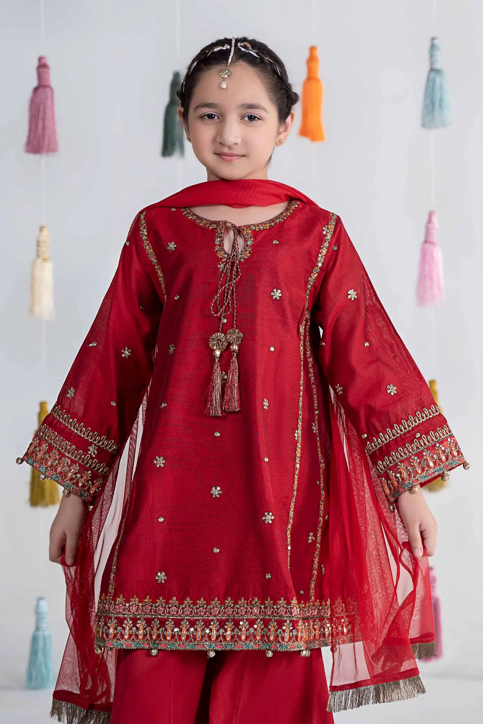 3 Piece Embroidered Yarn Dyed Suit | MKS-EA24-19