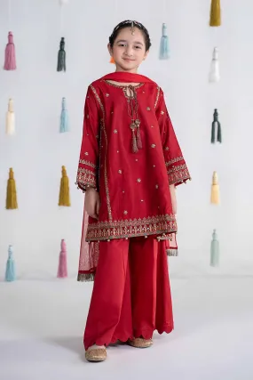 3 Piece Embroidered Yarn Dyed Suit | MKS-EA24-19