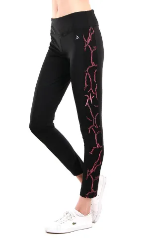 AL16001 Coral Thunder Print Active Pants