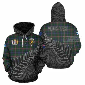 Allison Crest Tartan Hoodie with New Zealand Silver Fern Half Style