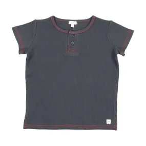 Analogie By Lil Legs Boys Boxy Henley Off Navy