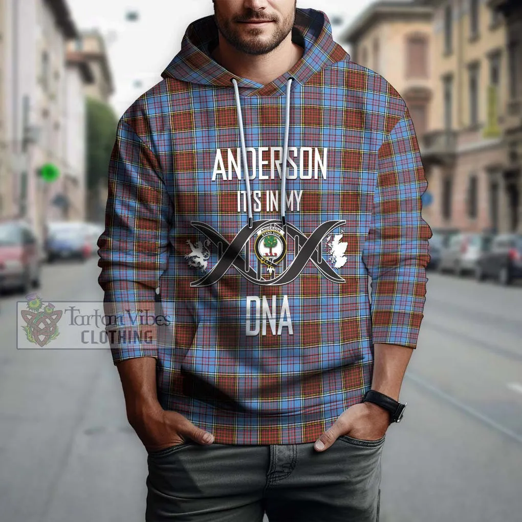 Anderson Modern Tartan Hoodie with Family Crest DNA In Me Style