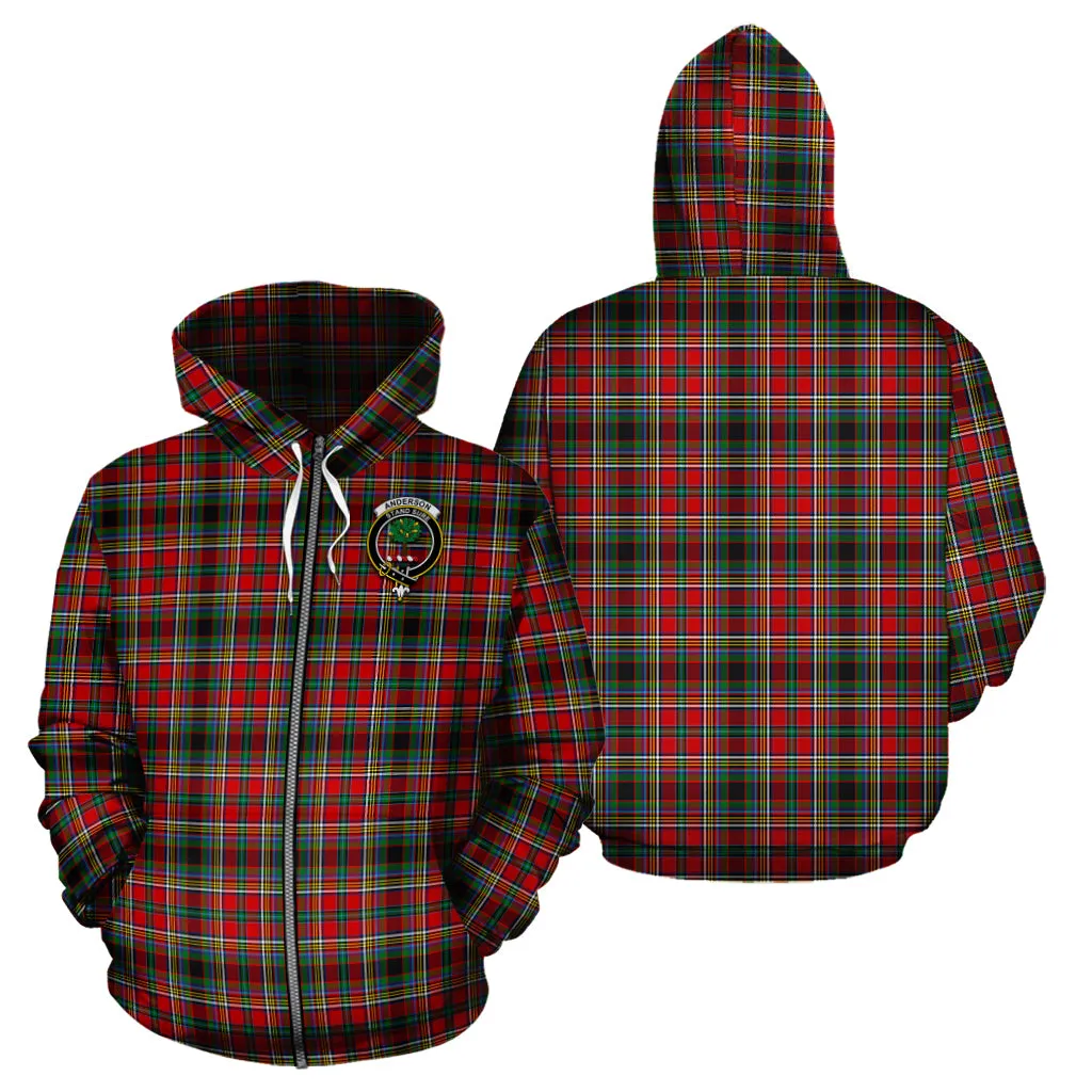 Anderson of Arbrake Tartan Hoodie with Family Crest