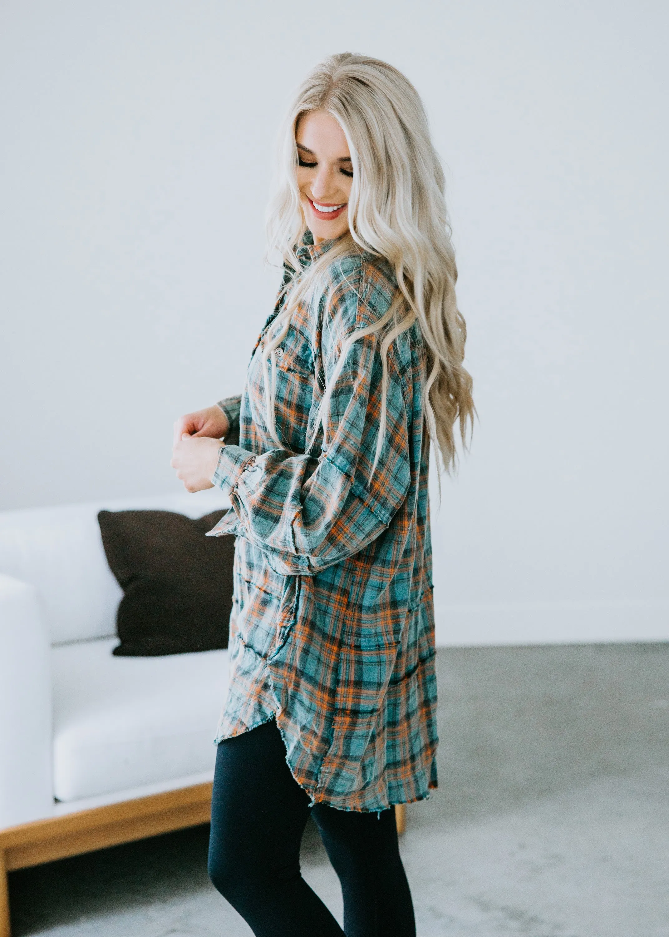 Archer Mineral Washed Plaid Shirt