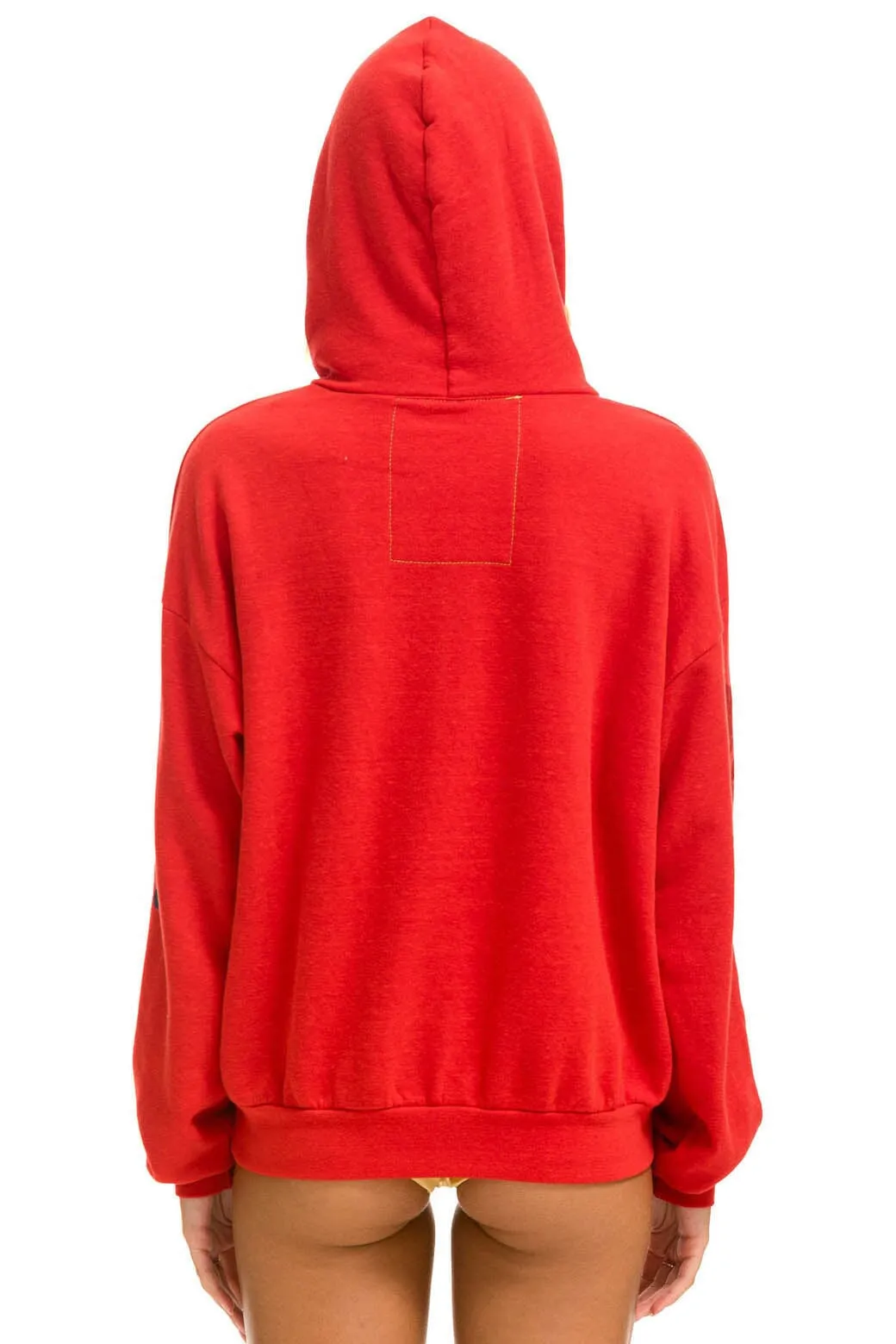 AVIATOR NATION HAMPTONS RELAXED PULLOVER HOODIE - RED