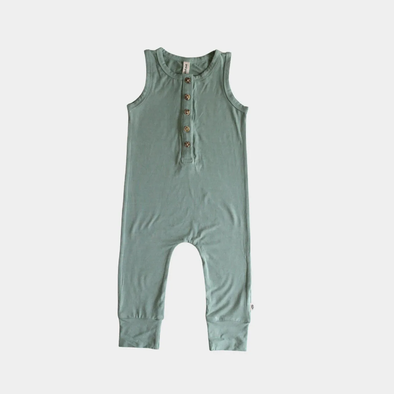 Babysprouts Henley Tank Romper | Sage