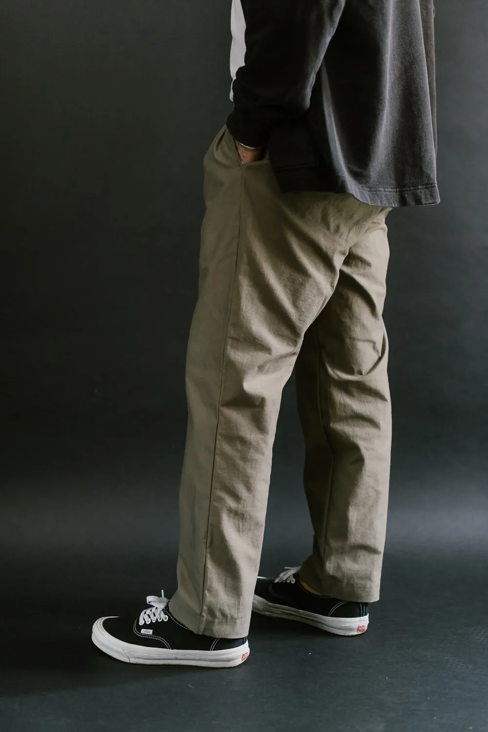 Back Nep Trousers - 38 Sepia