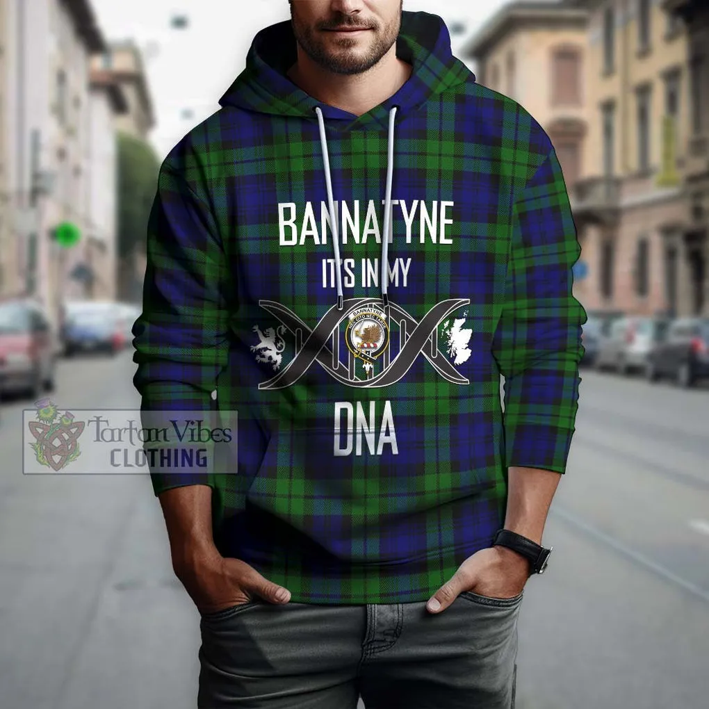 Bannatyne Tartan Hoodie with Family Crest DNA In Me Style