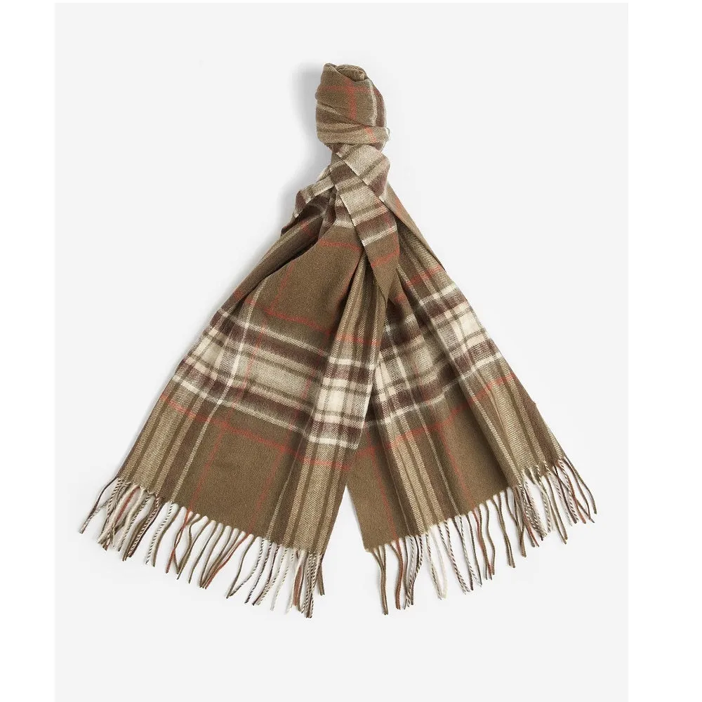 Barbour Torridon Check Scarf Olive/Warm Ginger One Size