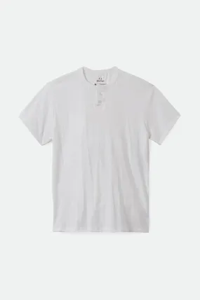 Basic S/S Henley Tee - White