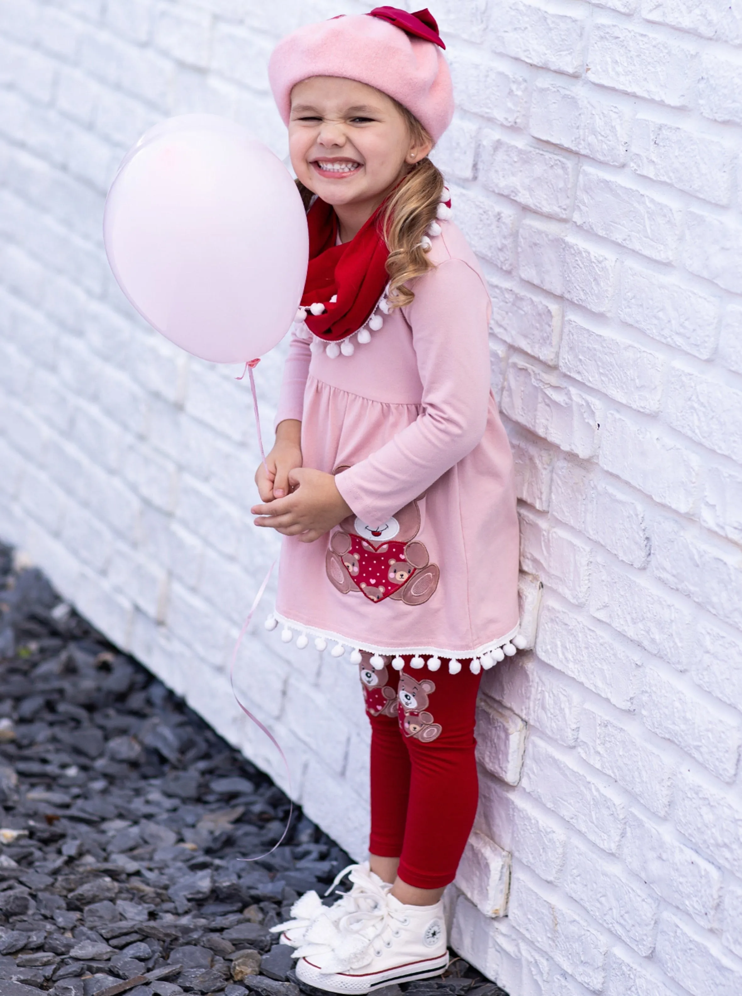 Beary Sweet Tunic, Scarf and Legging Set