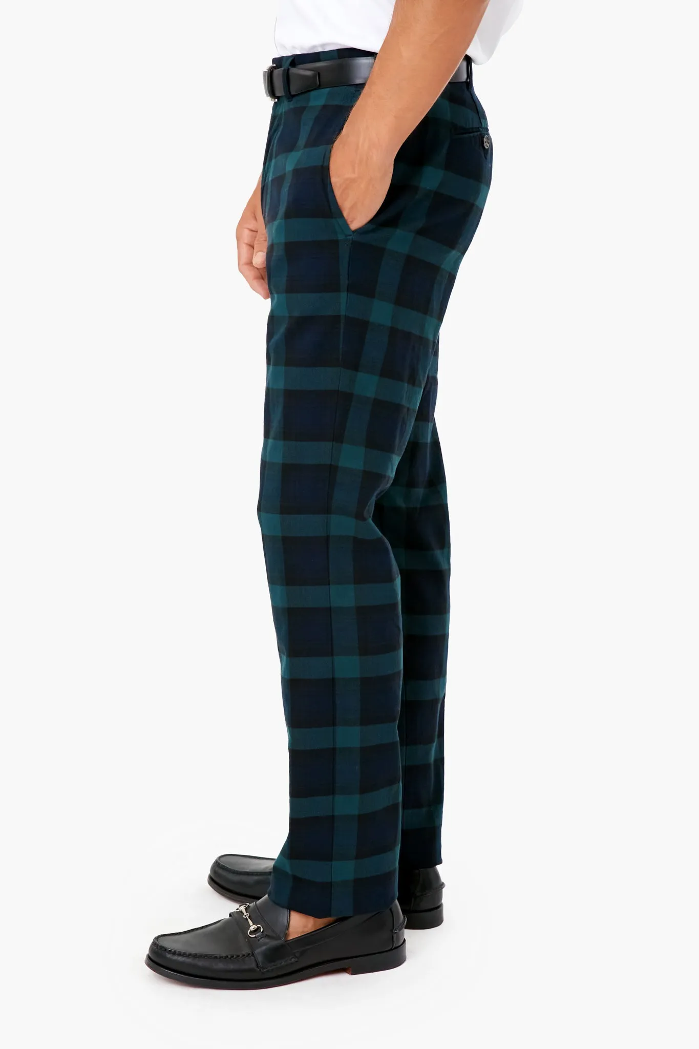 Blackwatch Tartan Stretch Twill Harbor Pants (32" Inseam)