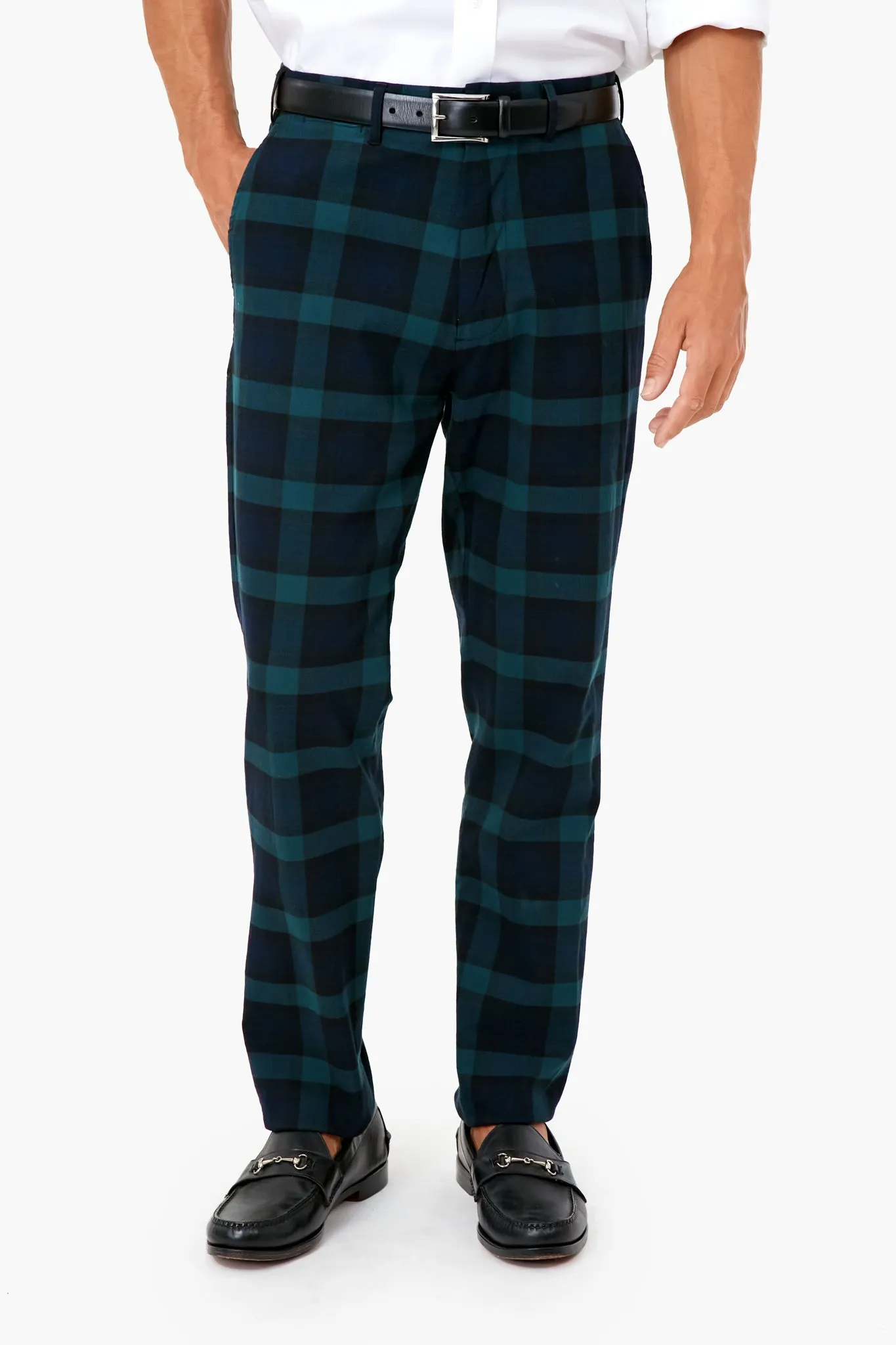 Blackwatch Tartan Stretch Twill Harbor Pants (32" Inseam)