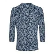 Blue Multi Pebble Print Henley Top