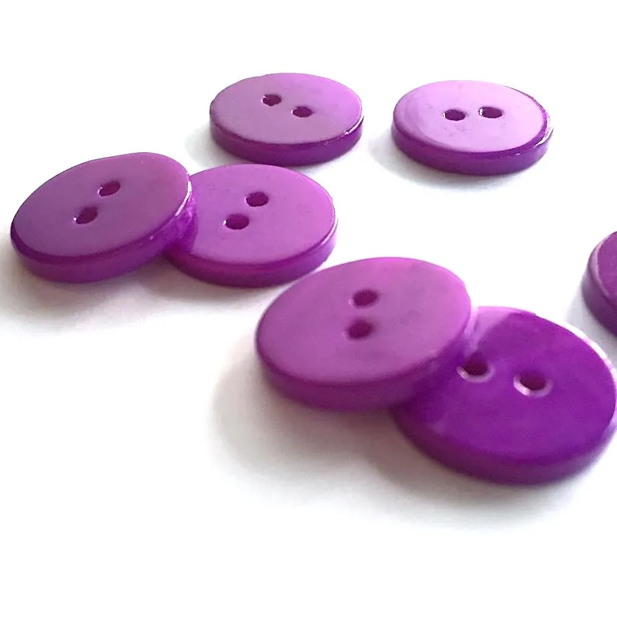 Bright Purple River Shell 5/8" 2-hole Button, Pack of 8 for $8.00  #1779