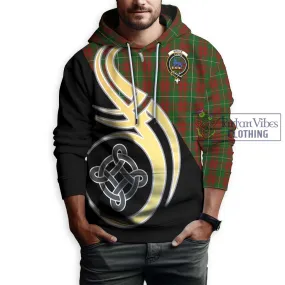 Bruce Hunting Tartan Hoodie with Family Crest and Celtic Symbol Style