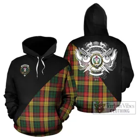 Buchanan Tartan Hoodie with Family Crest and Military Logo Style