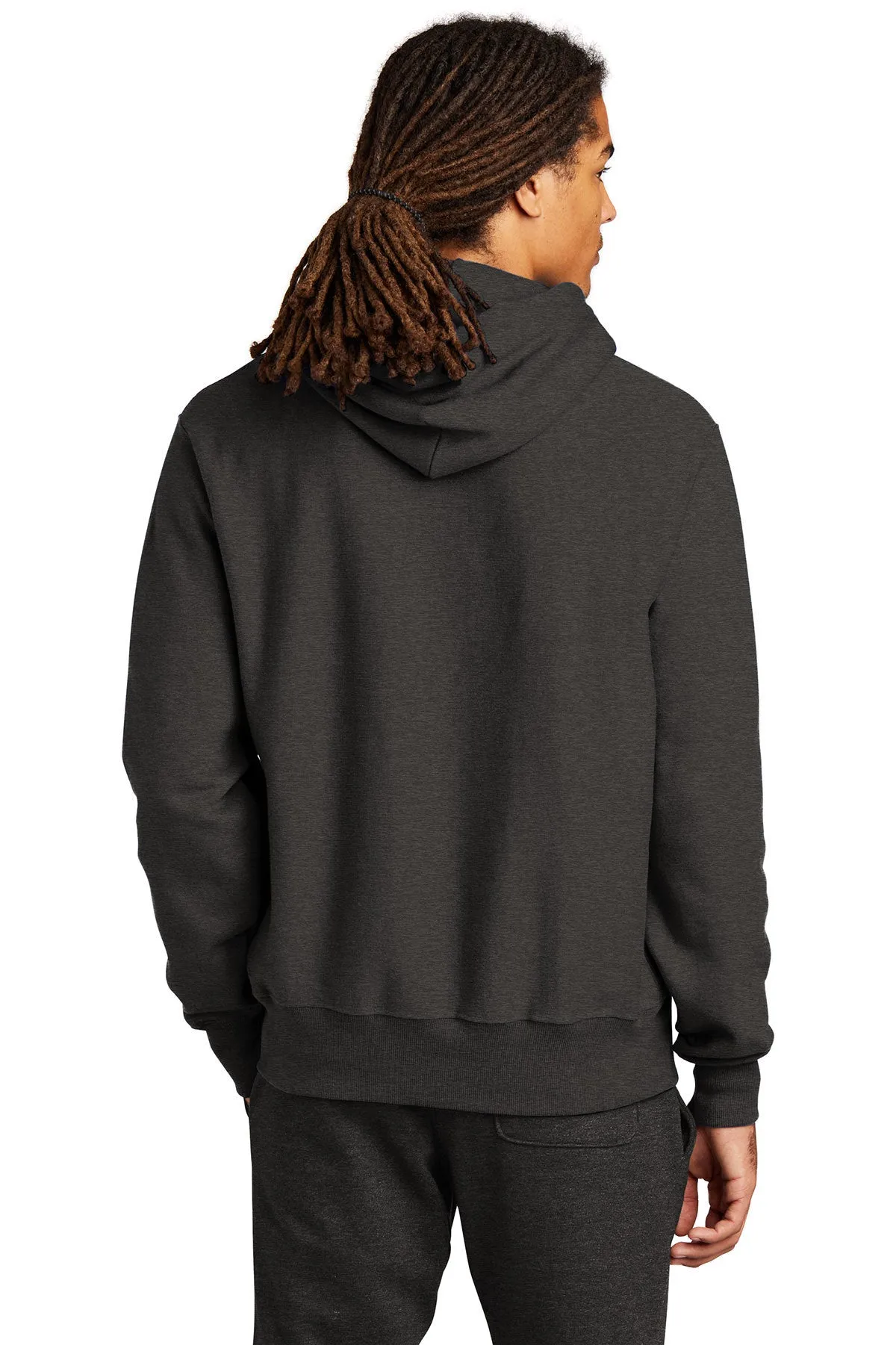 Champion Reverse Weave Hooded Sweatshirt, Charcoal Heather