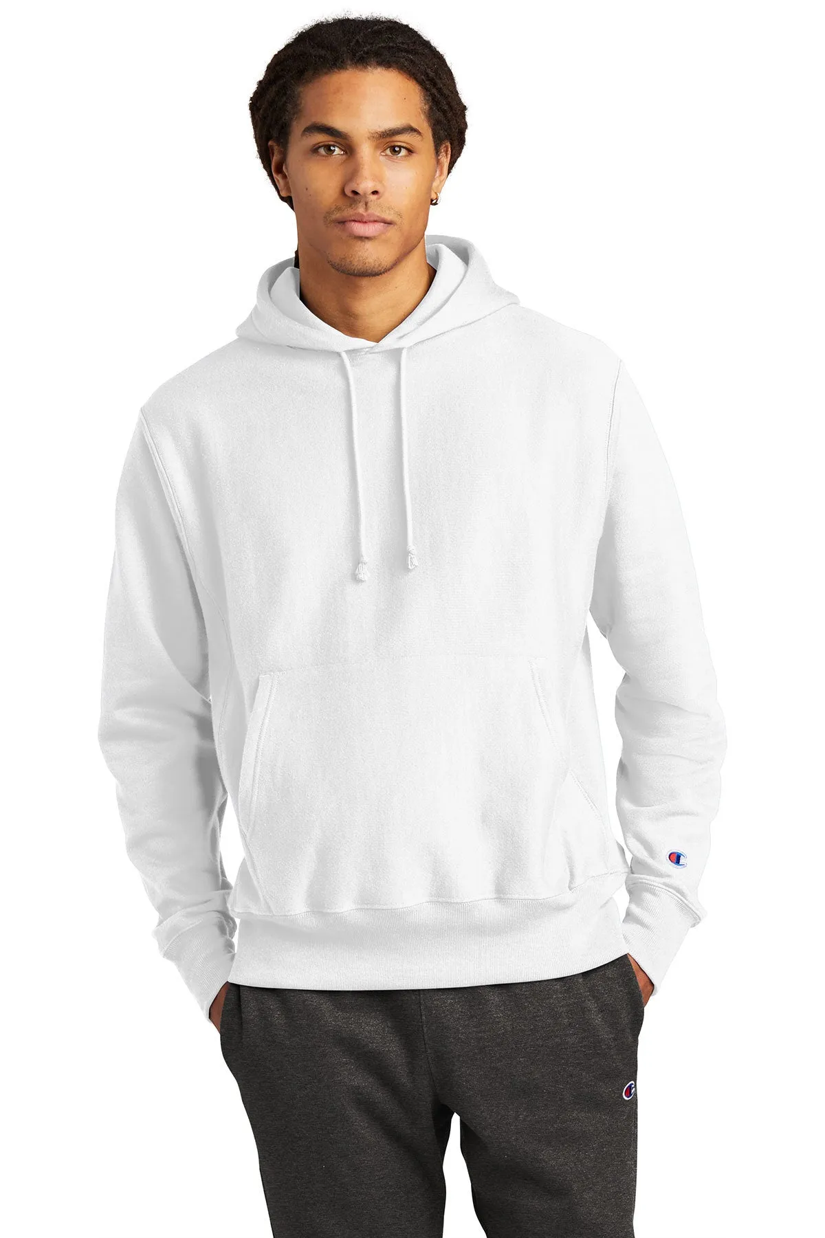 Champion Reverse Weave Hooded Sweatshirt, White