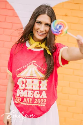 Chi Omega Carnival Bid Day Tee