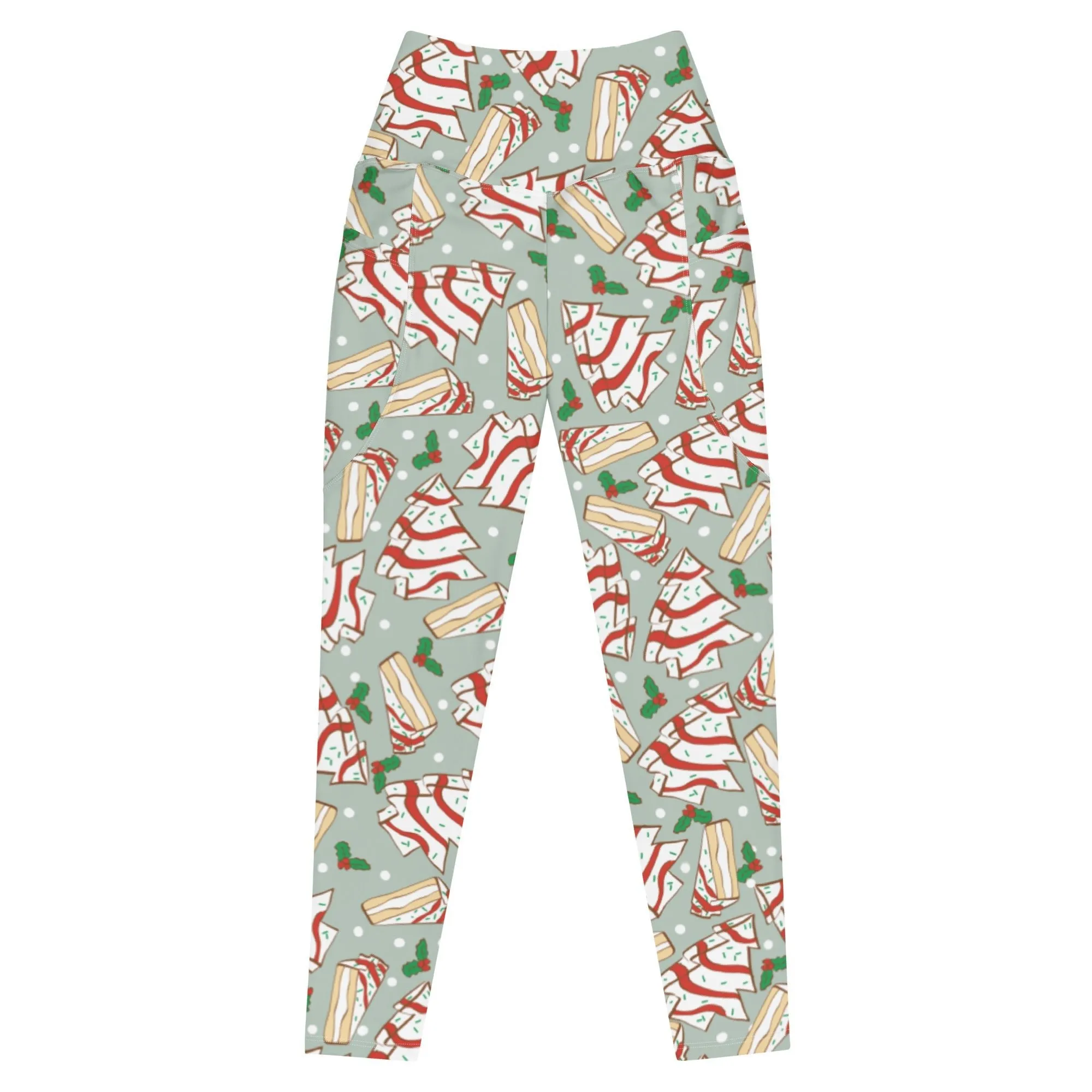 Christmas Cakes Leggings with pockets