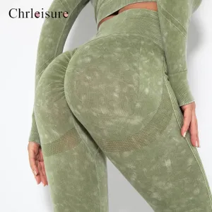 CHRLEISURE Women Sexy Leggings High Waist Elastic Clothing Fashion Fitness Workout Gym Clothing Push Up Womens Leggings