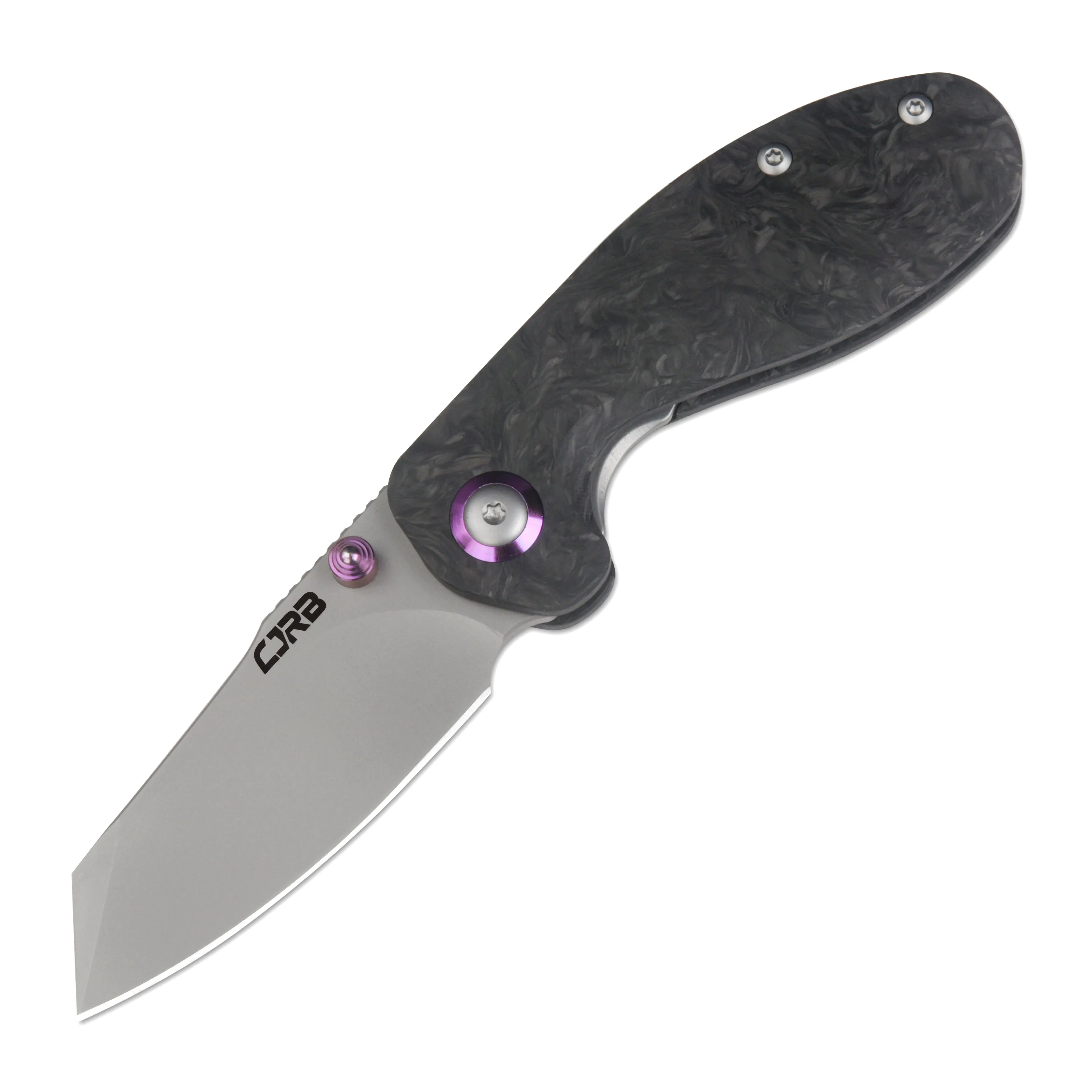 CJRB MAILEAH J1918 M390 BLADE MARBLED CARBON FIBER HANDLE FOLDING KNIVES(LIMITED EDITION)