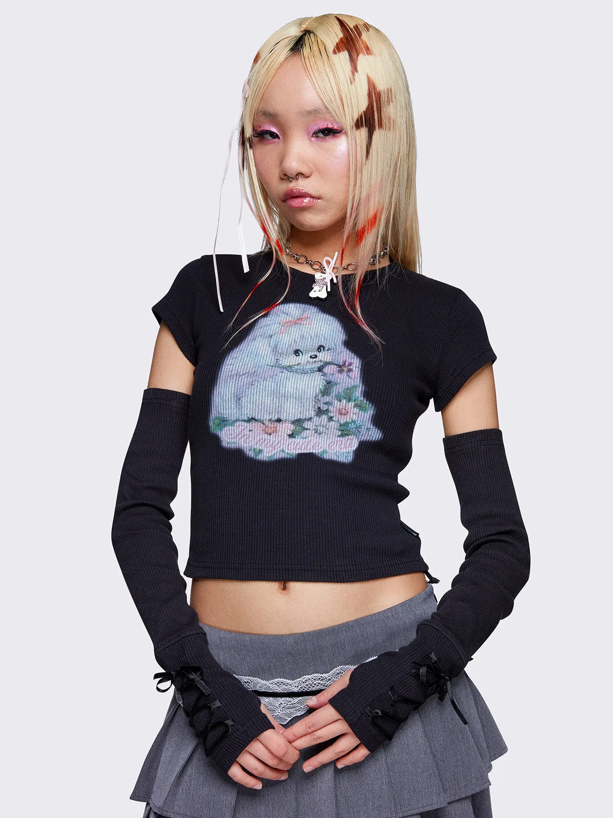 Cute Era Detachable Sleeves Top