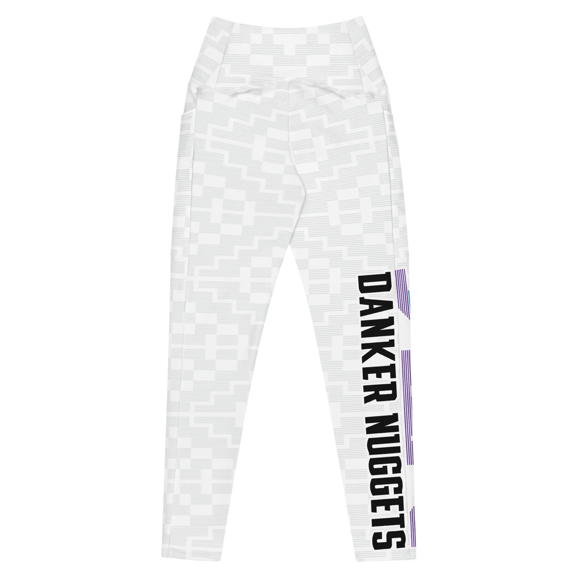 Danker Nuggets Pyramid White Womens Crossover Yoga Pants