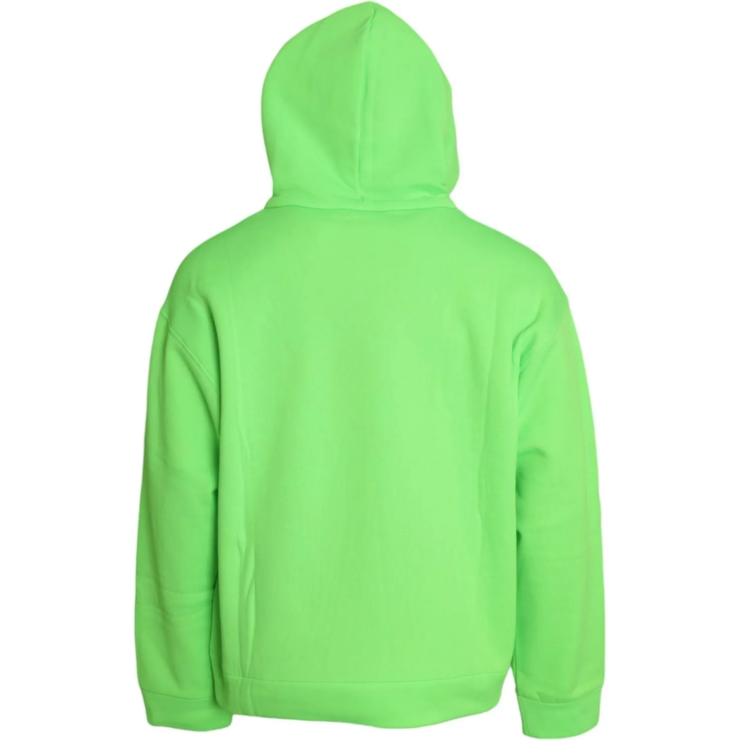 Dolce & Gabbana Neon Green Hooded Top Pullover Sweater