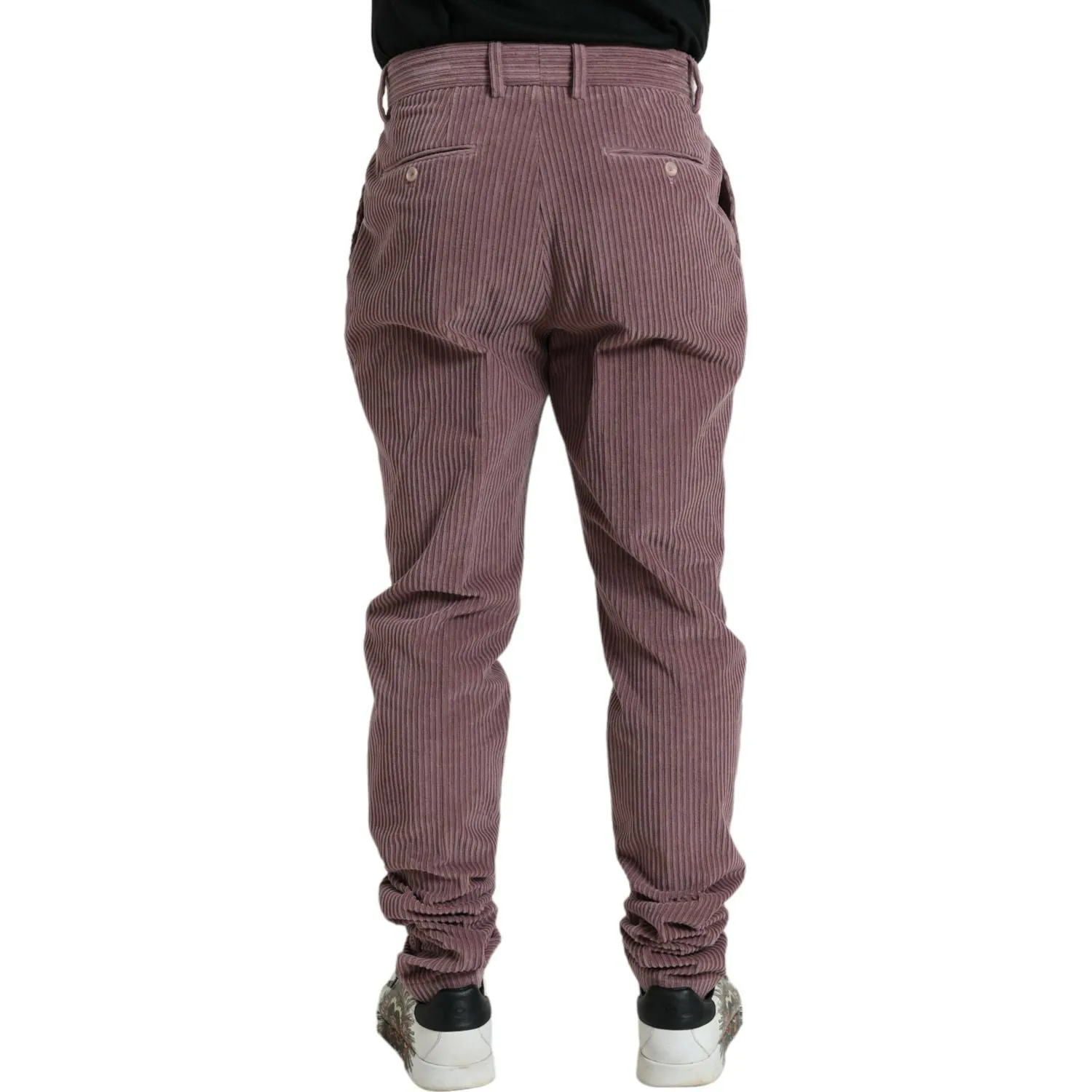 Dolce & Gabbana Purple Corduroy Cotton Stretch Skinny Pants