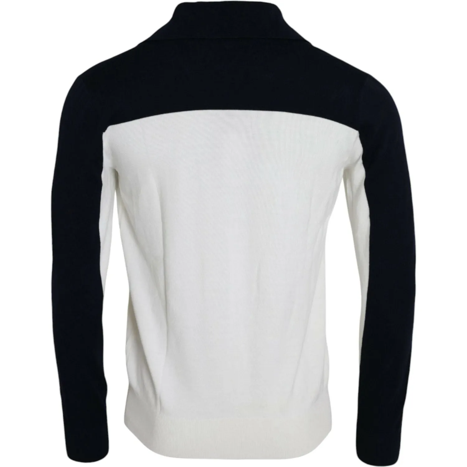 Dolce & Gabbana White Black SICILIA Henley Shirt Pullover Sweater