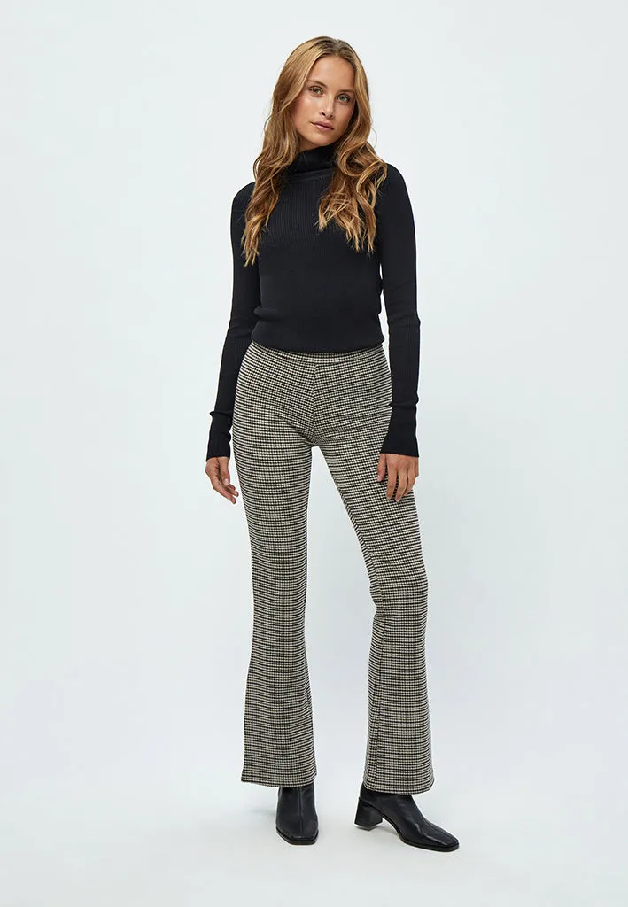 DSEninna Flared Leggings - Apple Butter Brown Checked