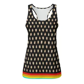 Elk Teeth on Black Eco-friendly Women's Tank Top