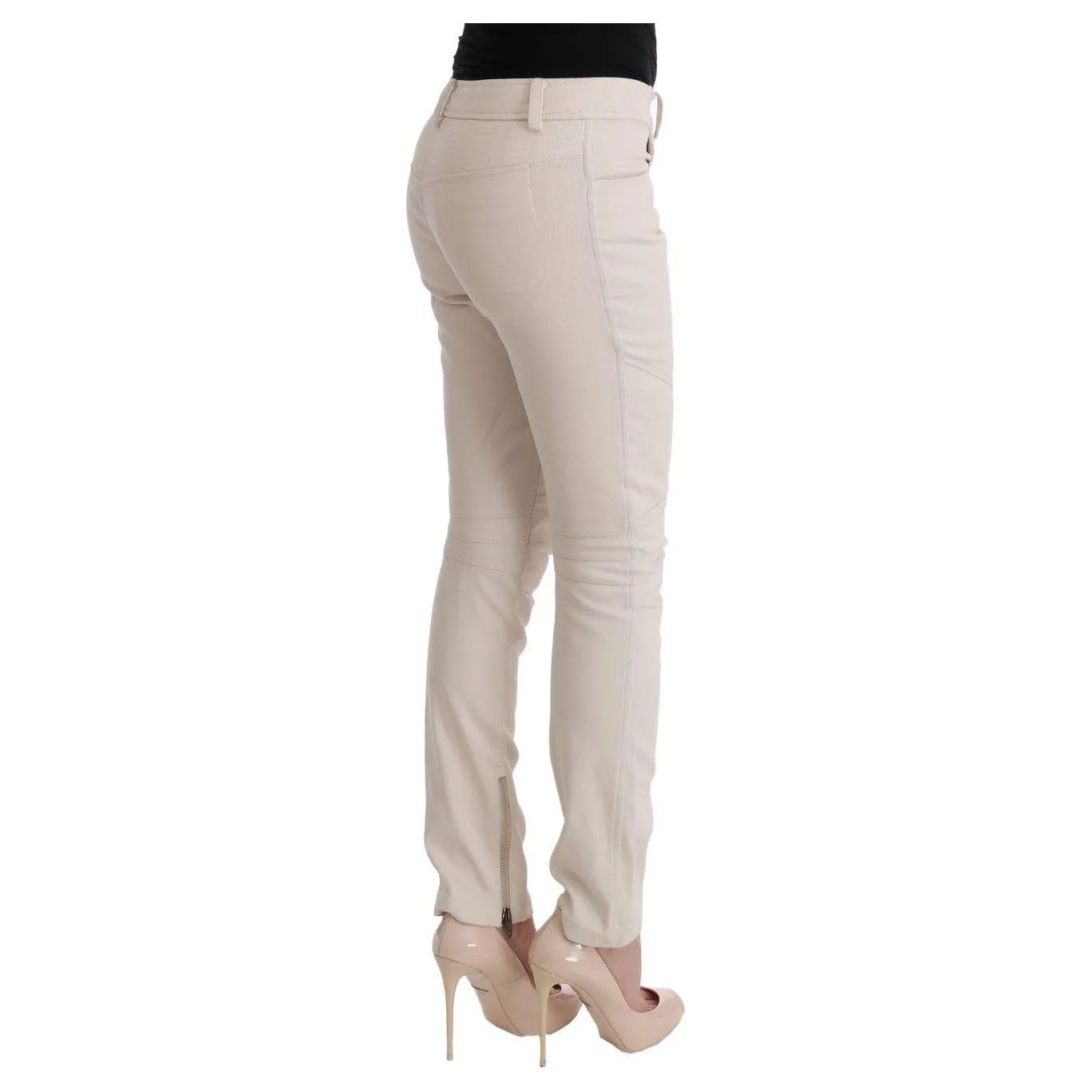 Ermanno Scervino Chic White Slim Fit Denim Treasure