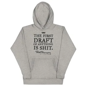 Ernest Hemingway First Draft Quote Pullover Hoodie