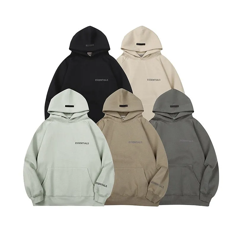 Essentials Chest Letters Printing Hooded Sweatshirts