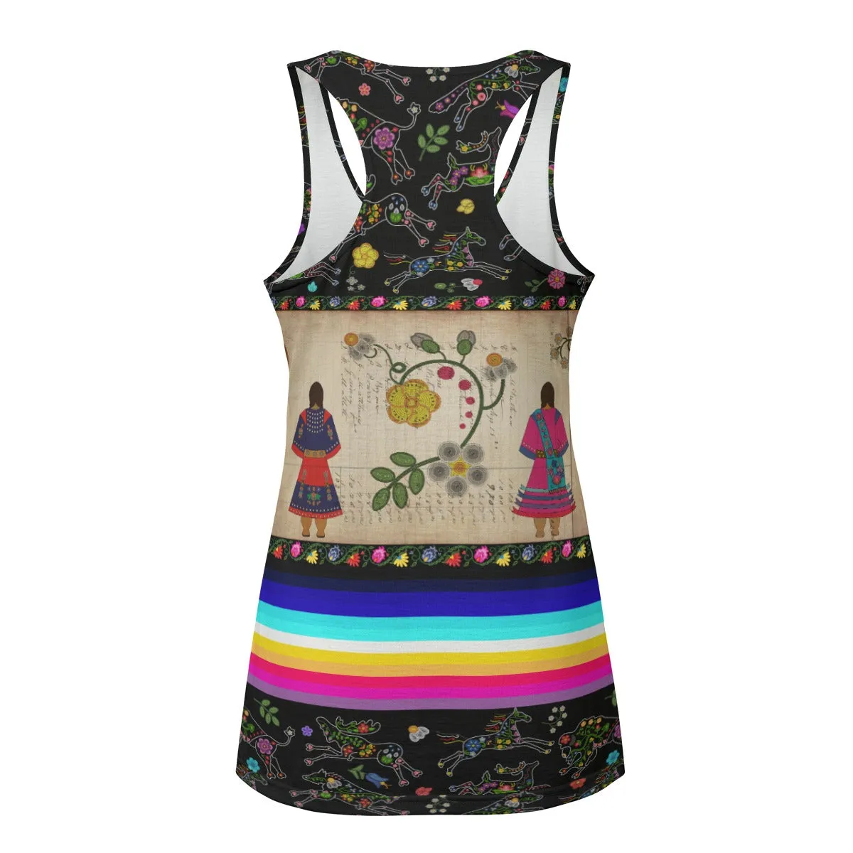 Floral Ledger Sisters Eco-friendly Women's Tank Top