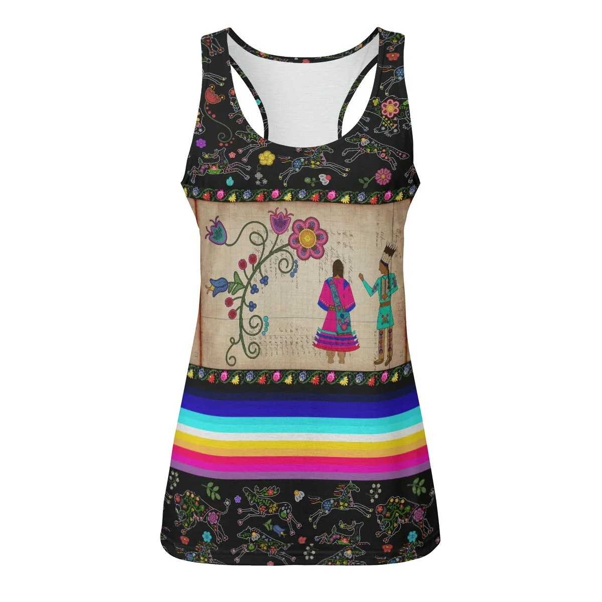 Floral Ledger Sweethearts Eco-friendly Women's Tank Top