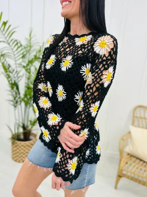 Flower Child Sweater In Black