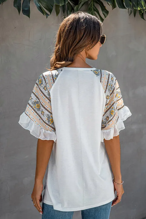 Forever Favorite Boho Printed Sleeve Top - 2 Colors